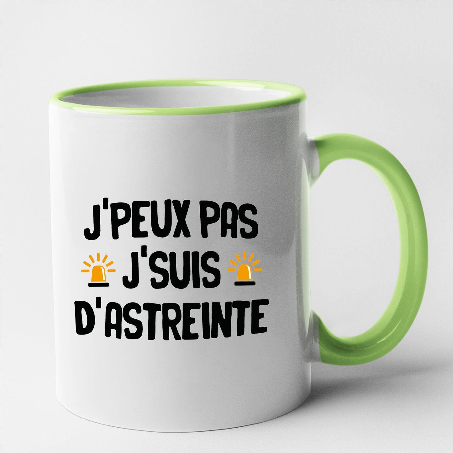 Mug J'peux pas j'suis d'astreinte