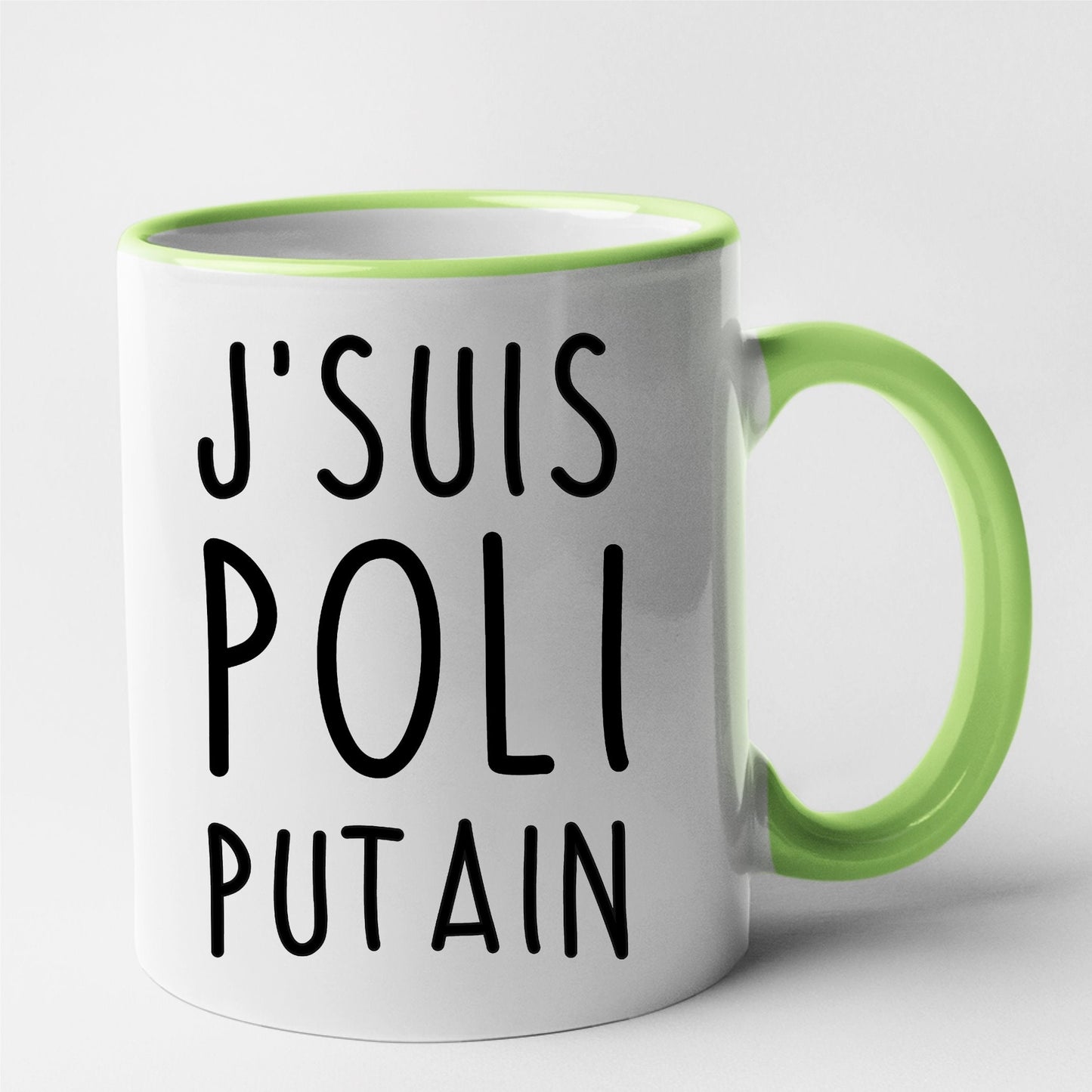 Mug J'suis poli putain