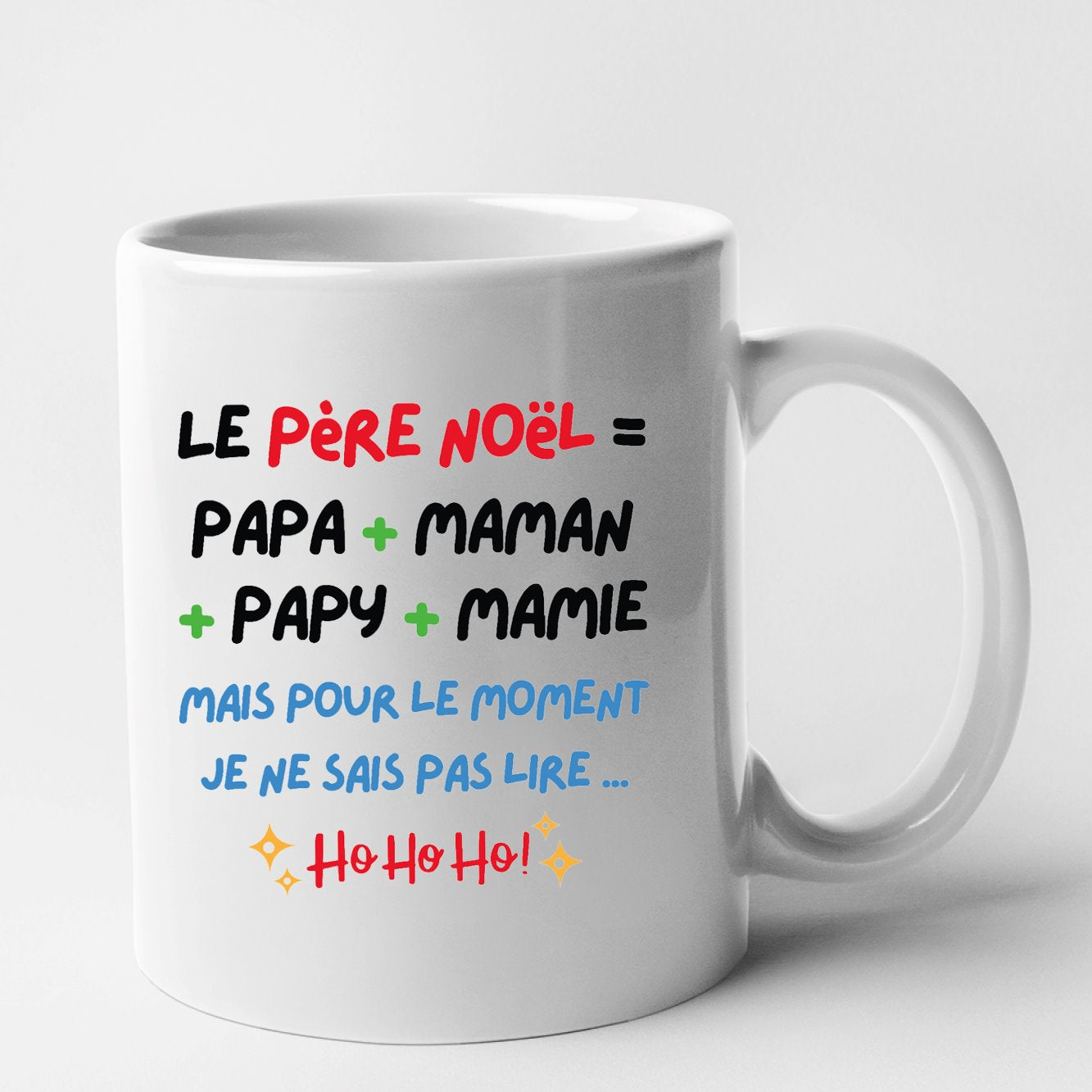 Mug Le Père Noël c'est papa maman papy mamie