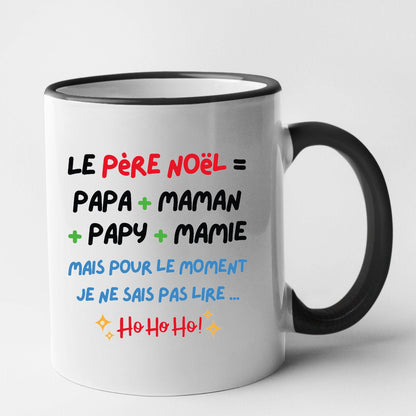 Mug Le Père Noël c'est papa maman papy mamie