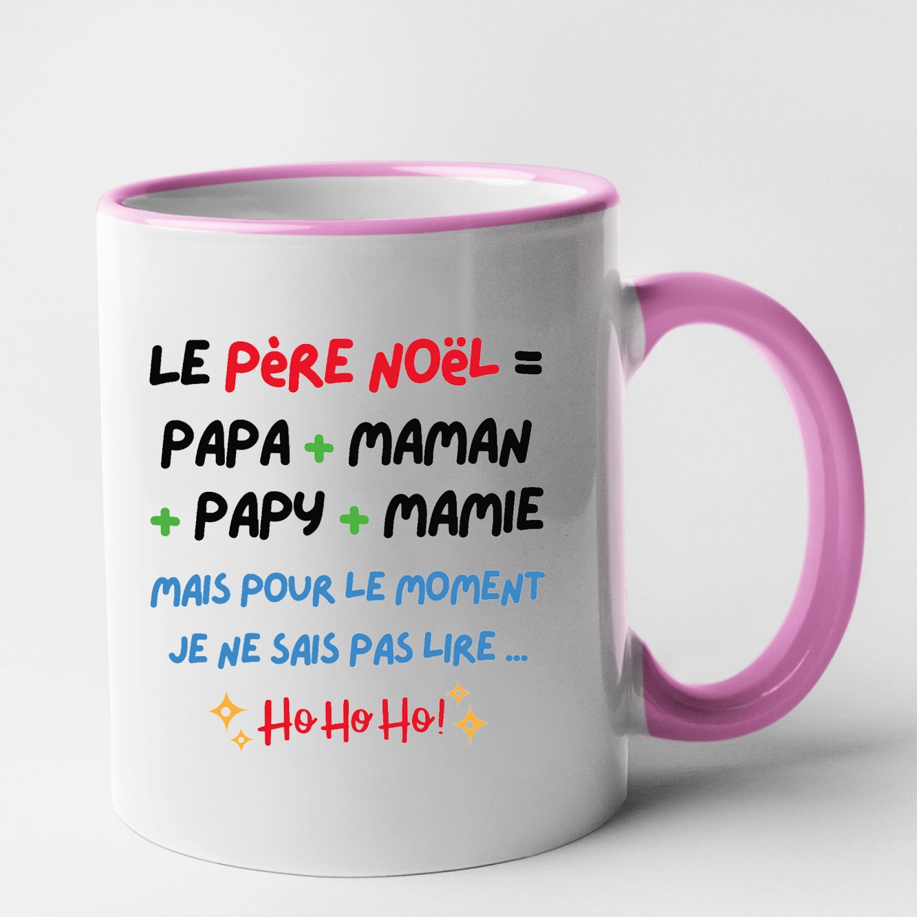 Mug Le Père Noël c'est papa maman papy mamie