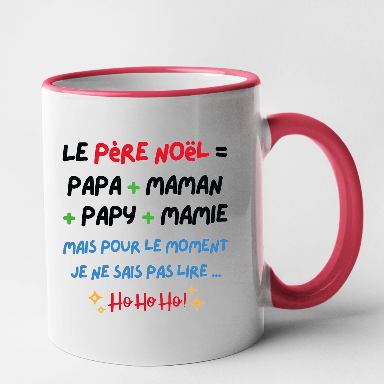 Mug Le Père Noël c'est papa maman papy mamie