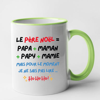 Mug Le Père Noël c'est papa maman papy mamie