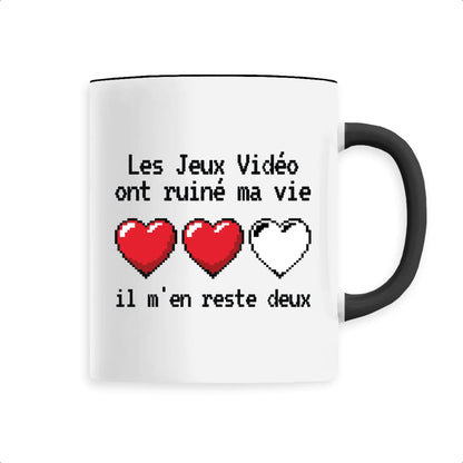 Mug Les jeux vidéo ont ruiné ma vie il m'en reste deux