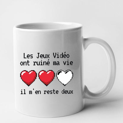 Mug Les jeux vidéo ont ruiné ma vie il m'en reste deux