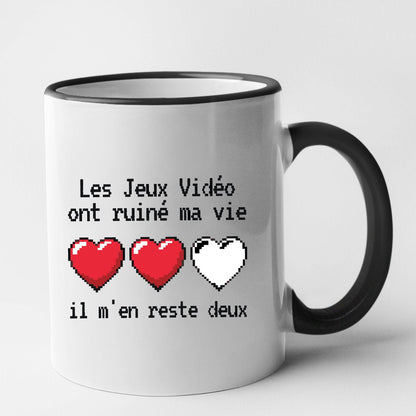 Mug Les jeux vidéo ont ruiné ma vie il m'en reste deux