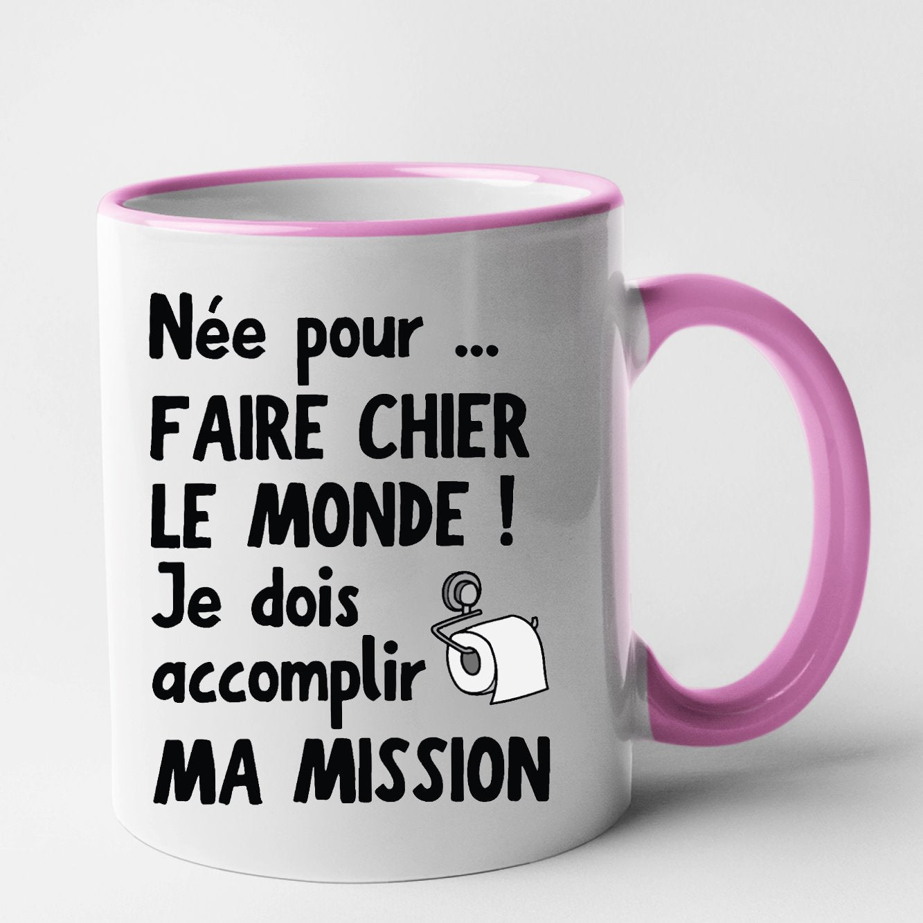 Mug Née pour faire chier le monde