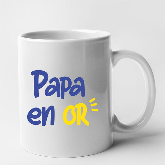 Mug Papa en or