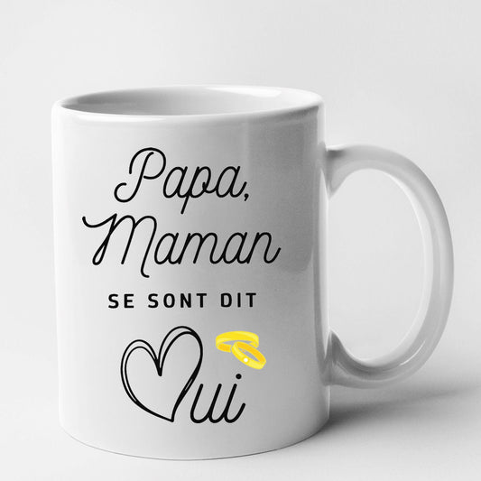 Mug Papa maman se sont dit oui