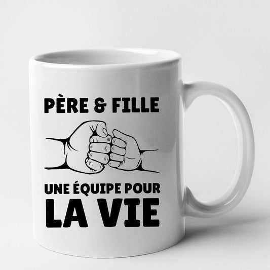 Mug Père et fille une équipe pour la vie