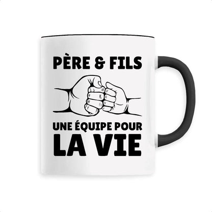 Mug Père et fils une équipe pour la vie