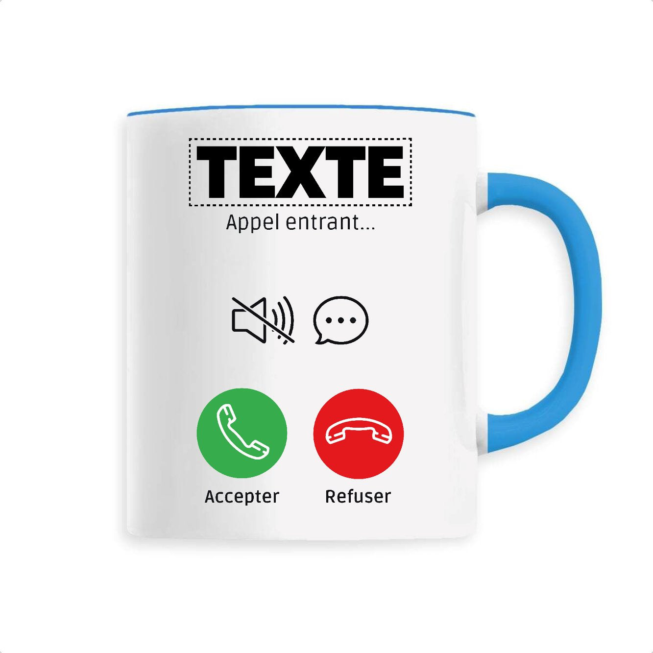 Mug Personnalisé Appel de "votre texte"