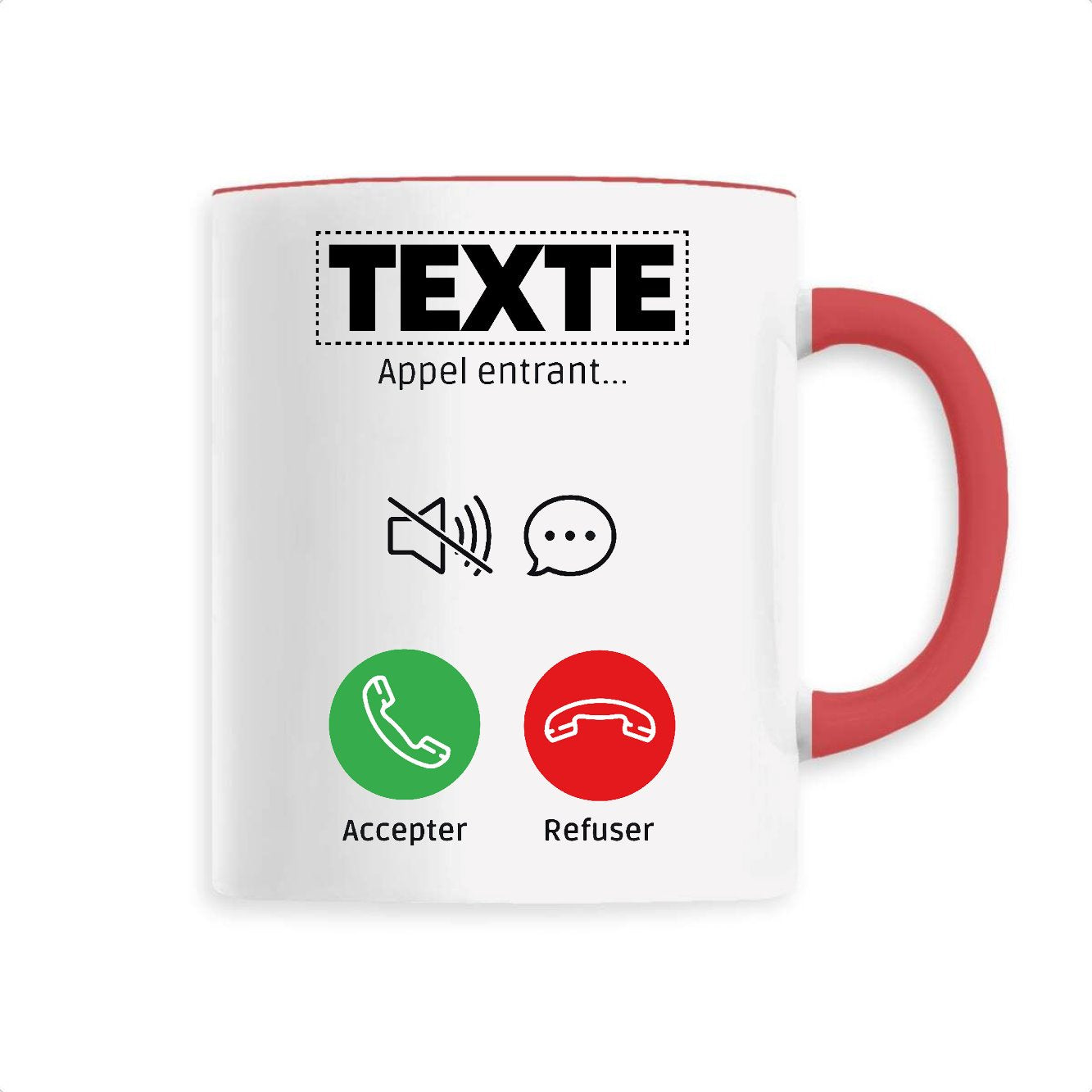 Mug Personnalisé Appel de "votre texte"