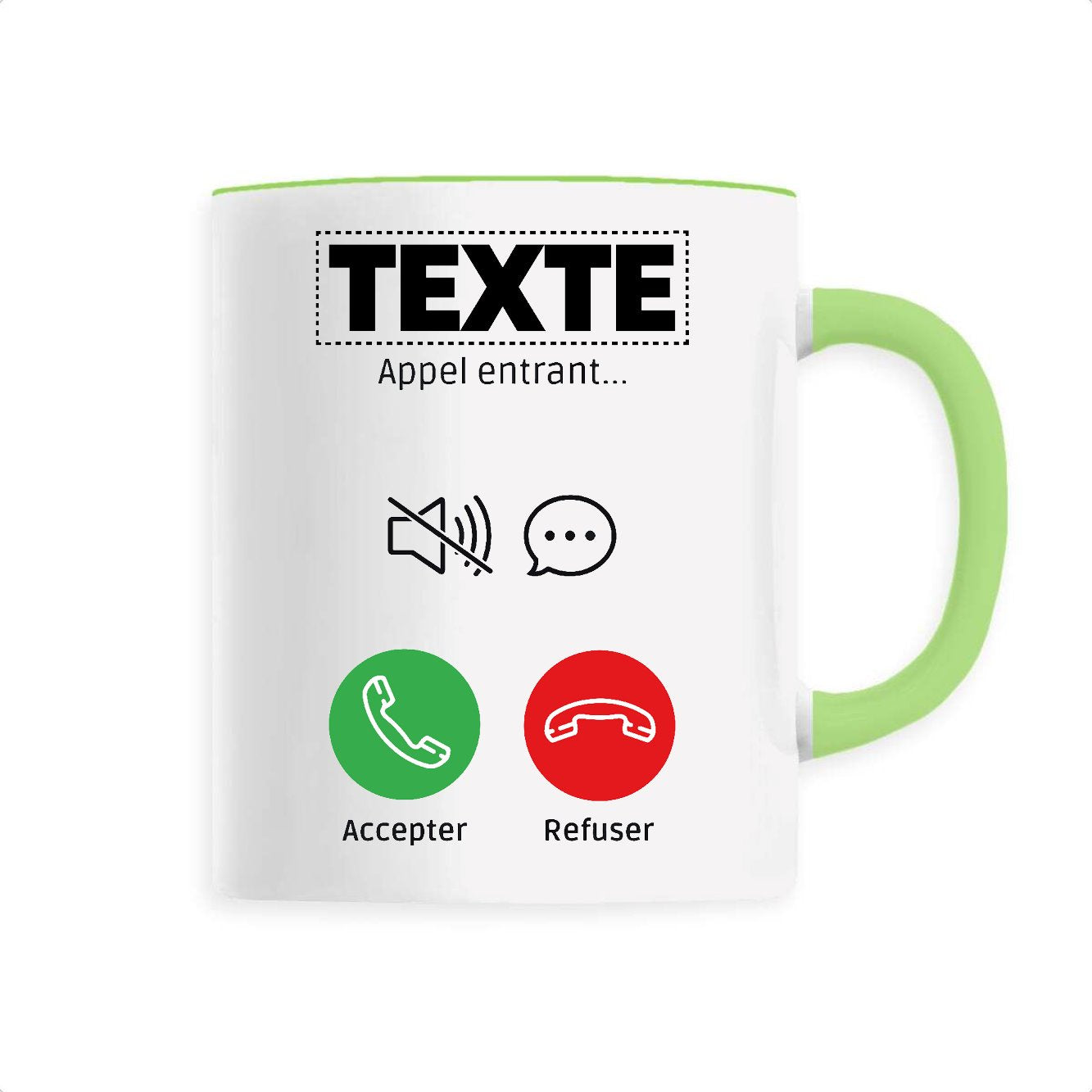 Mug Personnalisé Appel de "votre texte"