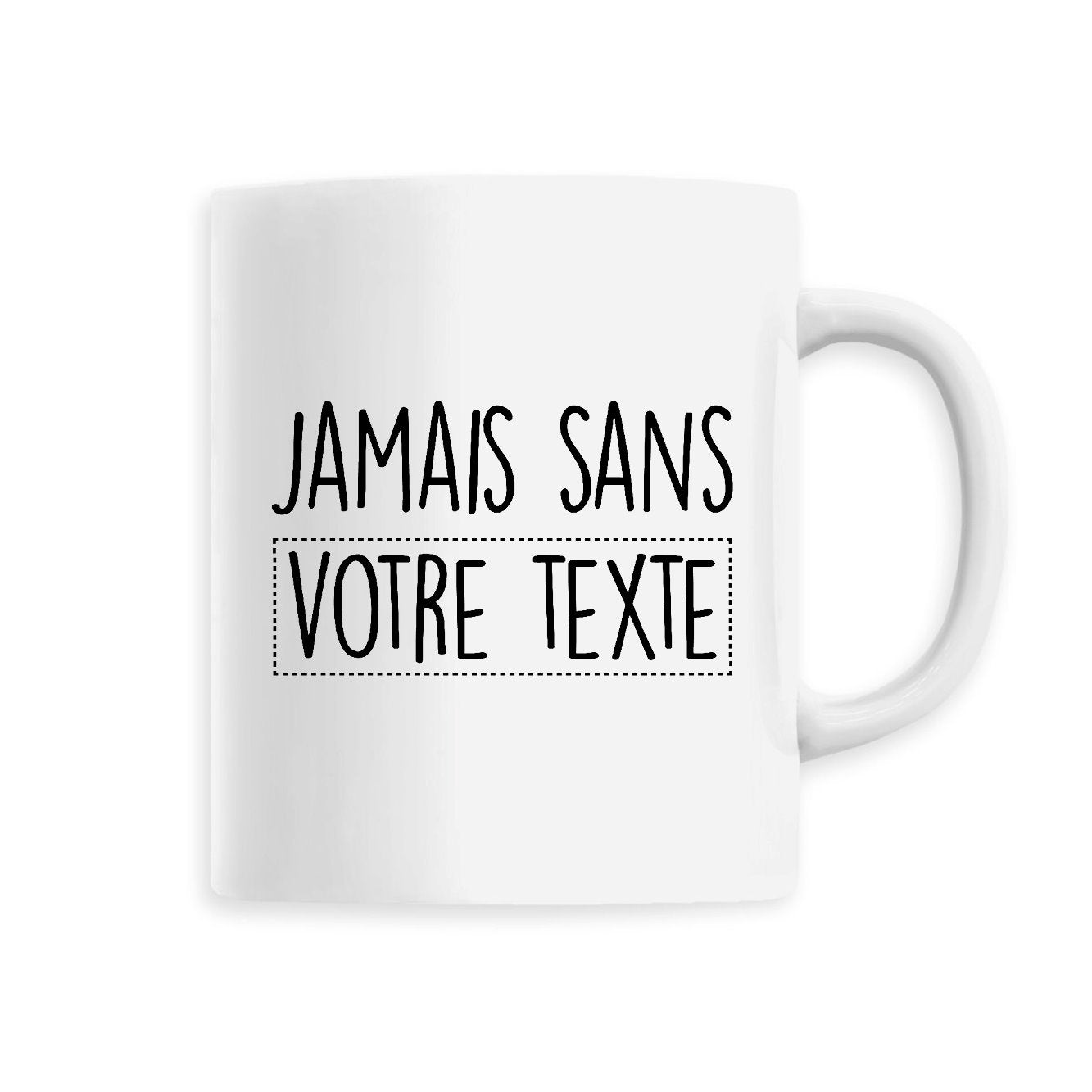 Mug Personnalisé Jamais sans "votre texte"