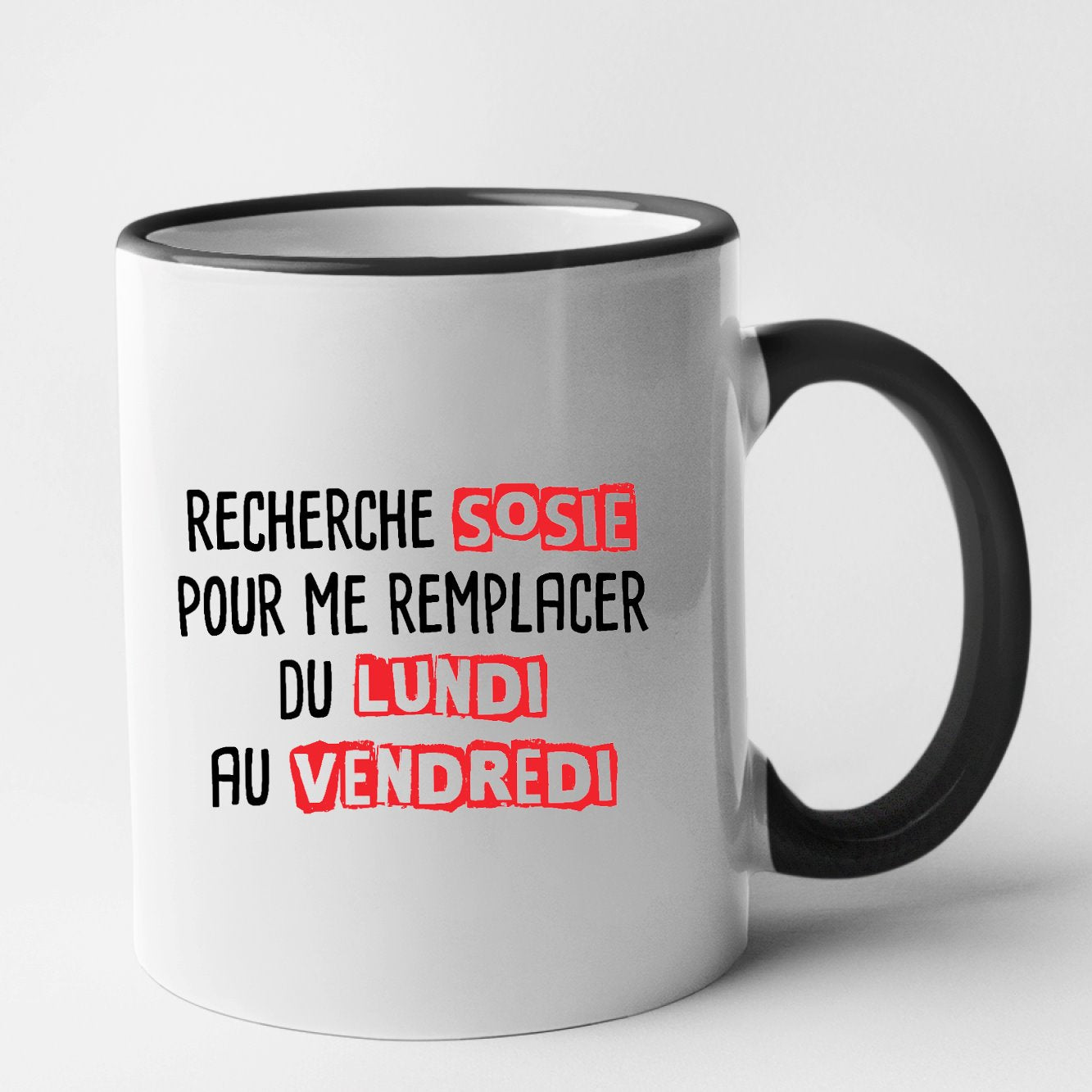 Mug Recherche sosie du lundi au vendredi