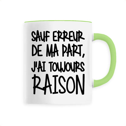 Mug Sauf erreur j'ai raison