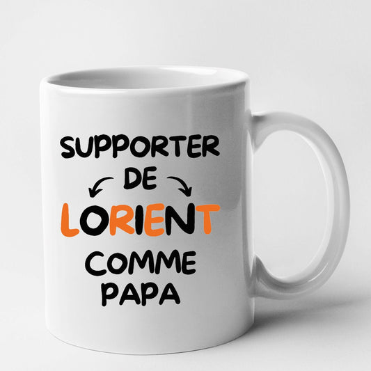 Mug Supporter de Lorient comme papa