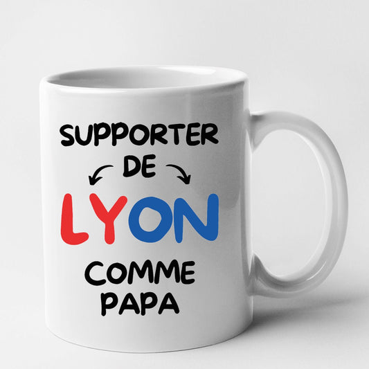 Mug Supporter de Lyon comme papa