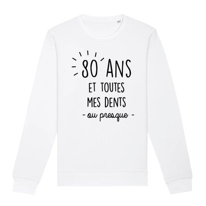 Sweat Adulte Anniversaire 80 ans