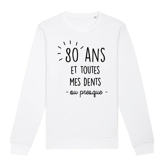 Sweat Adulte Anniversaire 80 ans