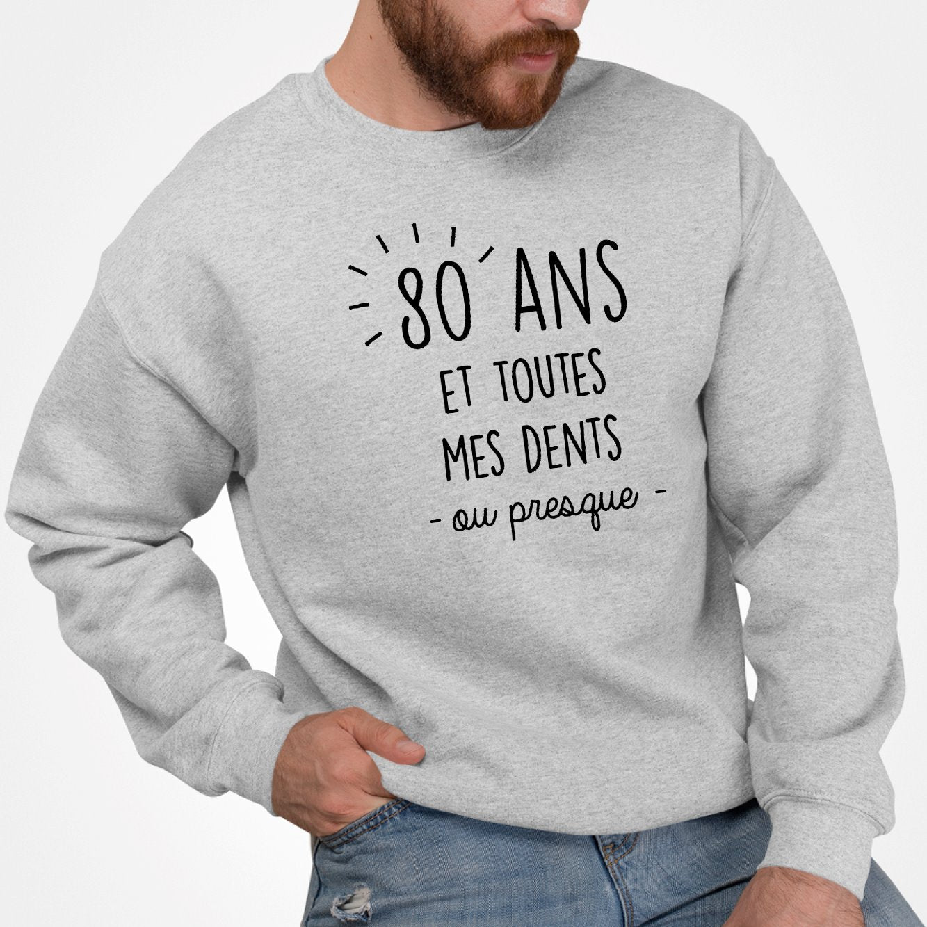 Sweat Adulte Anniversaire 80 ans