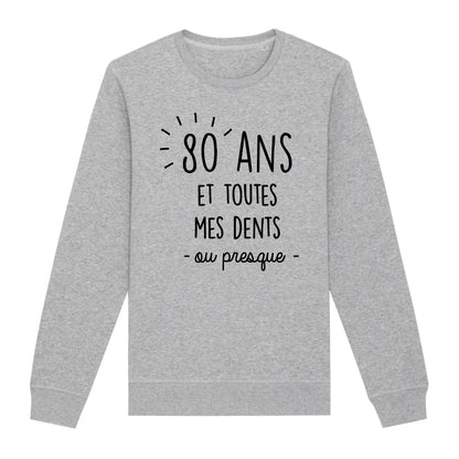 Sweat Adulte Anniversaire 80 ans