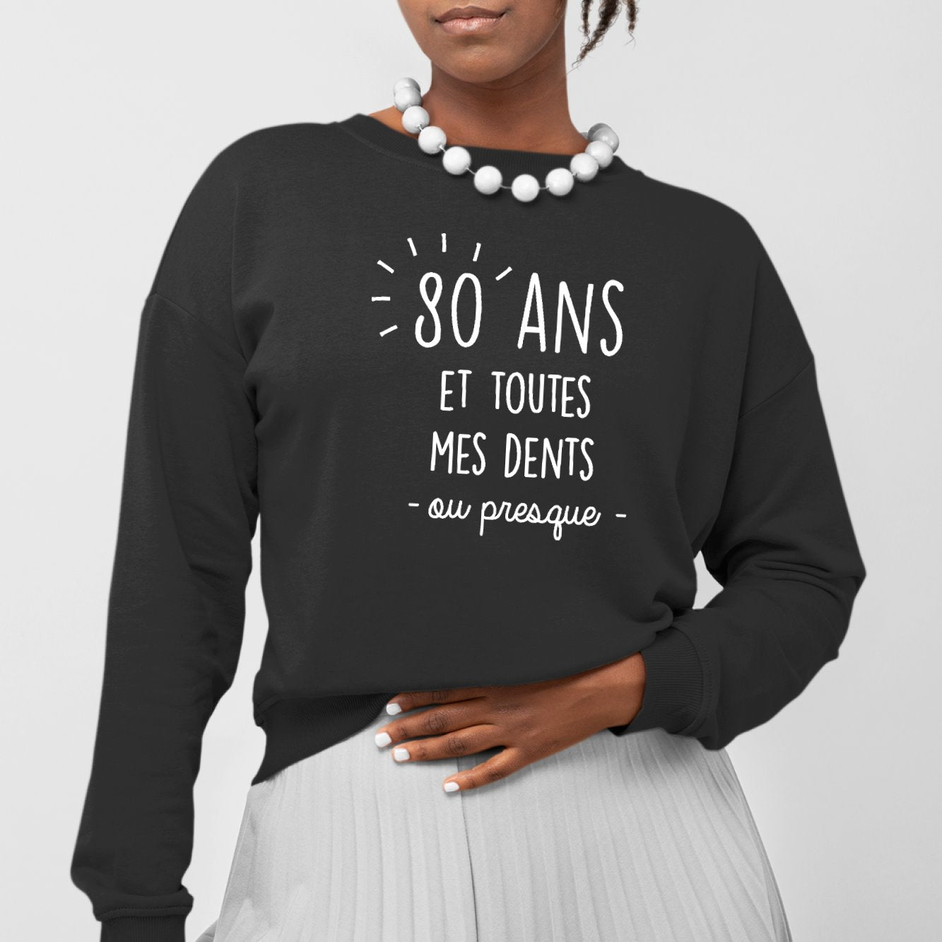 Sweat Adulte Anniversaire 80 ans