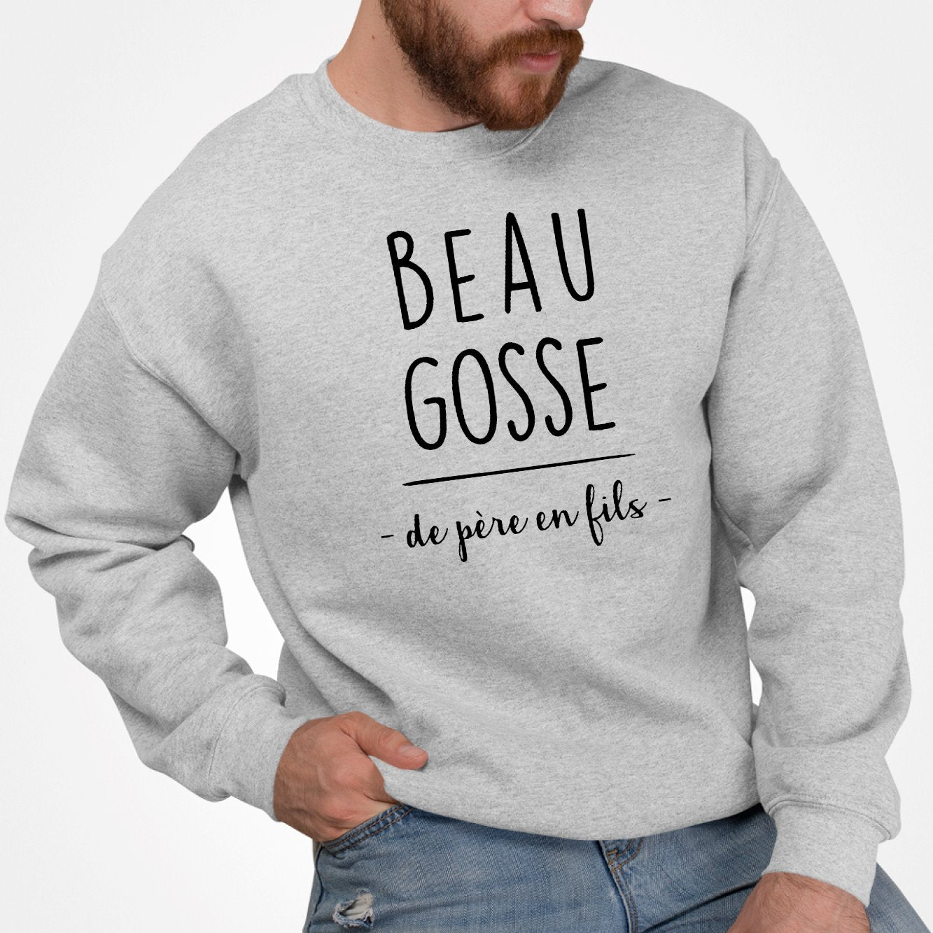 Sweat Adulte Beau gosse de père en fils