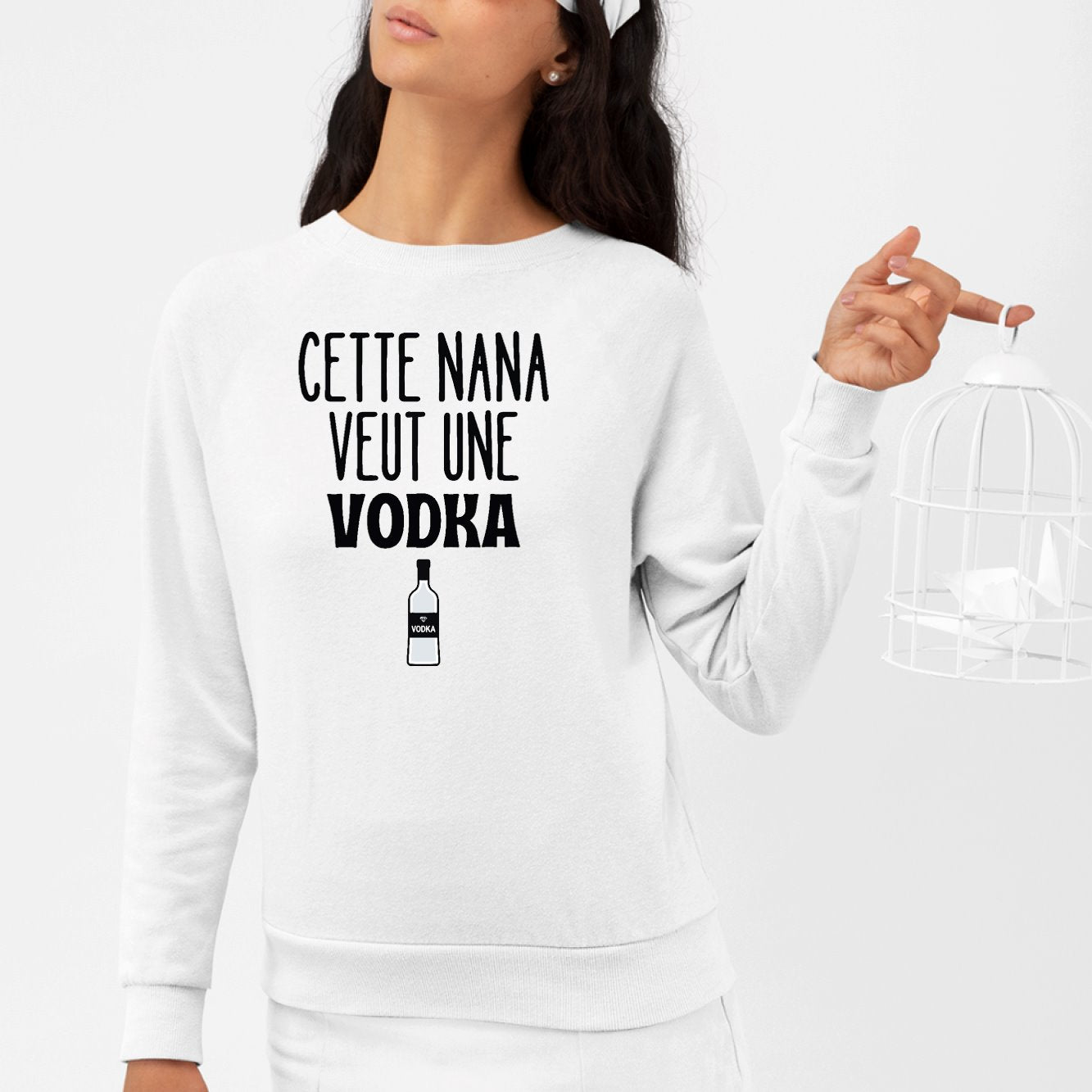 Sweat Adulte Cette nana veut un vodka