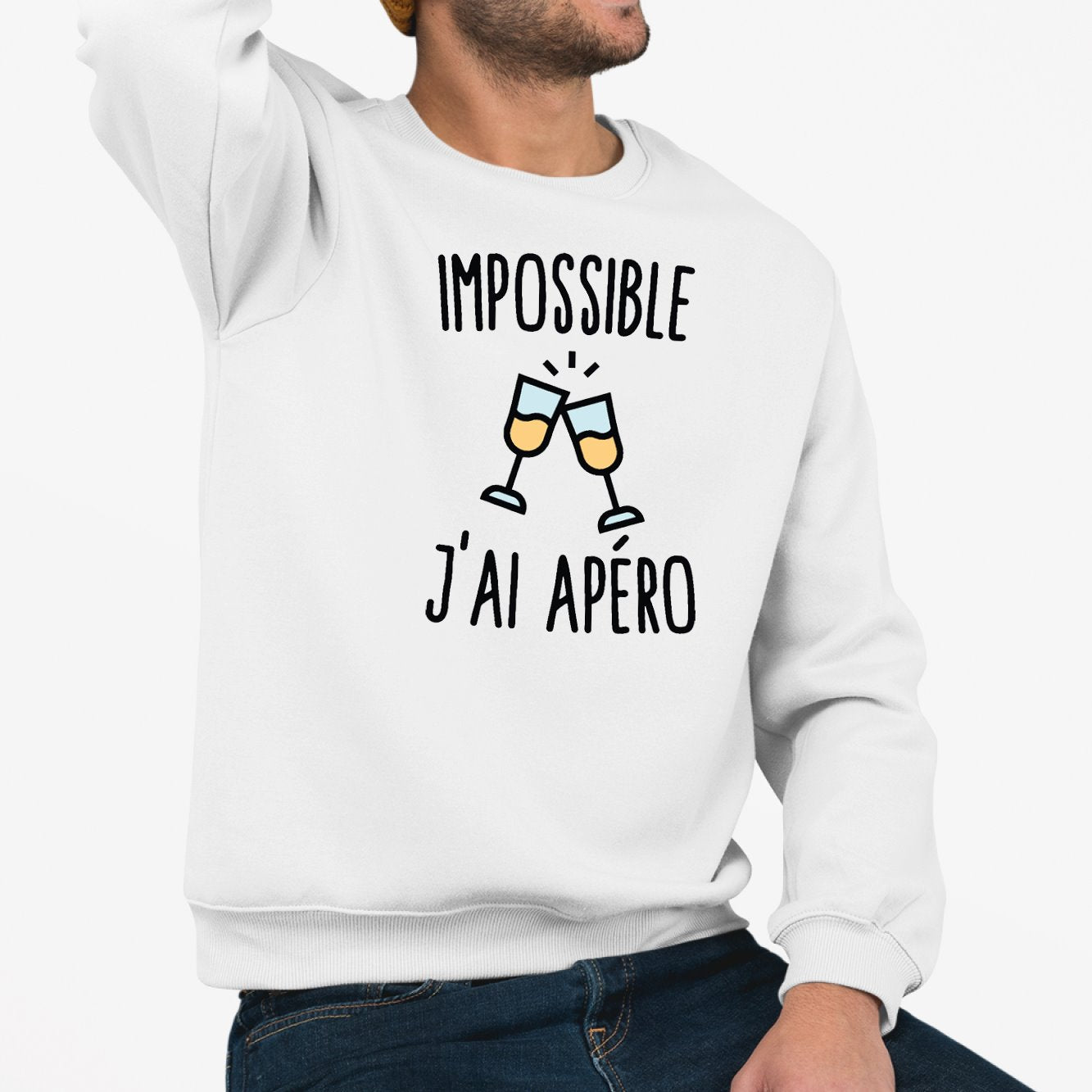 Sweat Adulte Impossible j'ai apéro