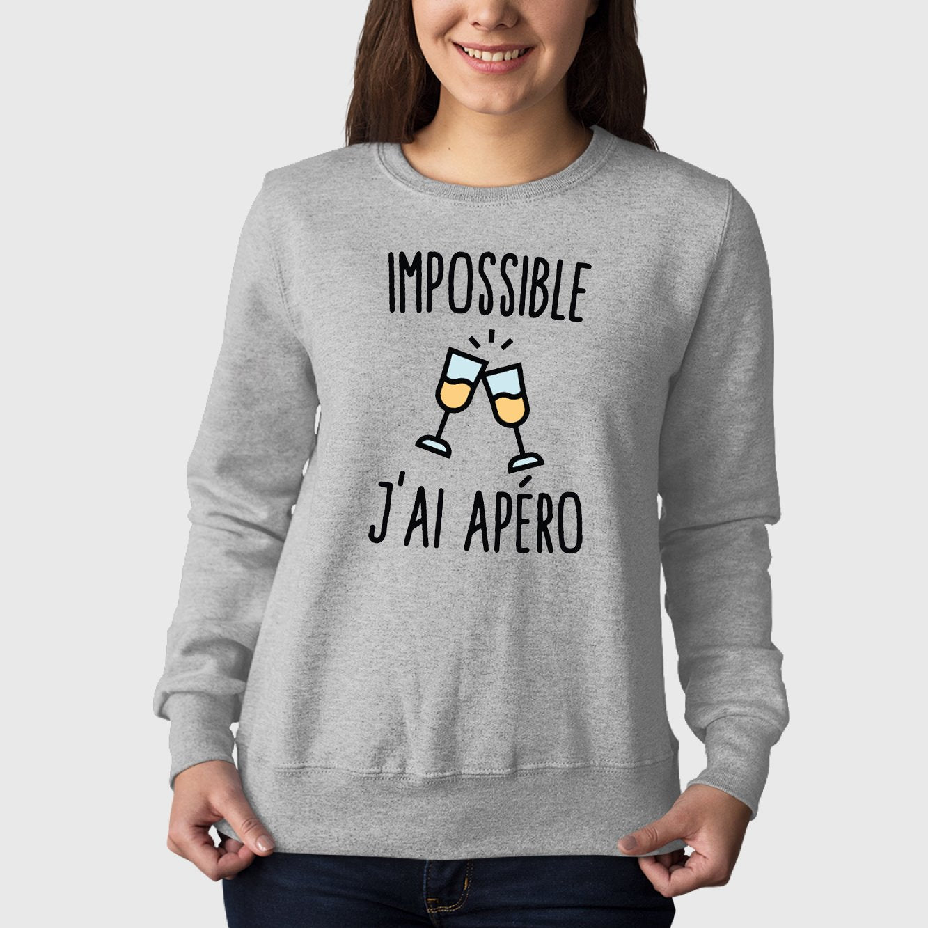 Sweat Adulte Impossible j'ai apéro