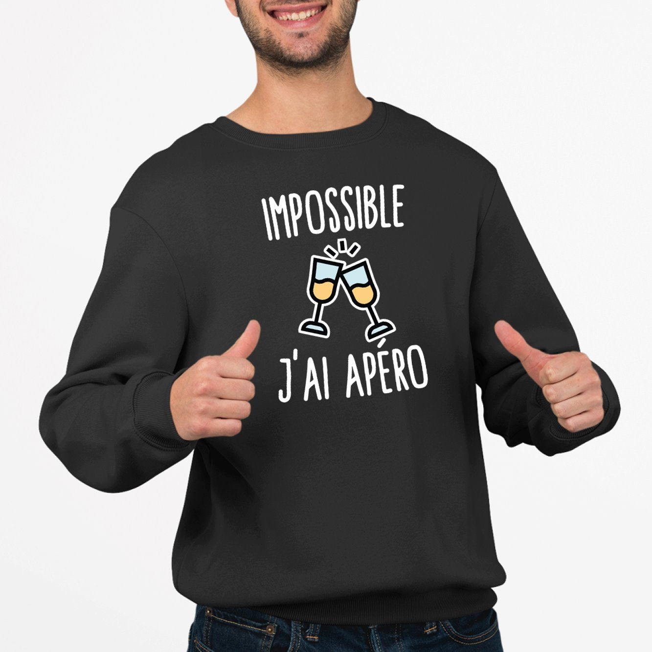 Sweat Adulte Impossible j'ai apéro