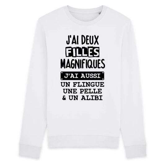 Sweat Adulte J'ai deux filles magnifiques