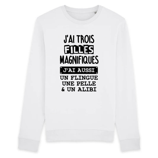 Sweat Adulte J'ai trois filles magnifiques