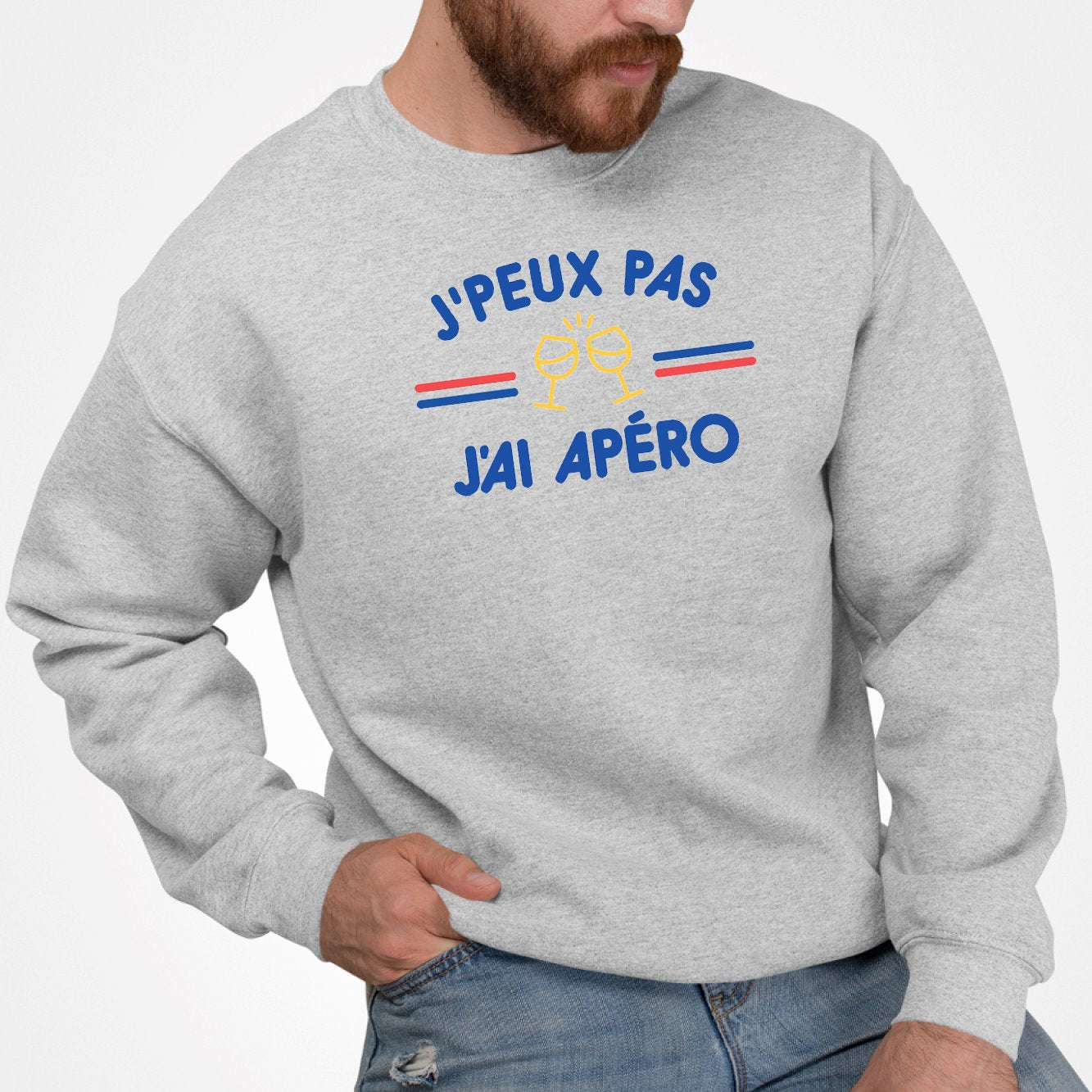 Sweat Adulte J'peux pas j'ai apéro