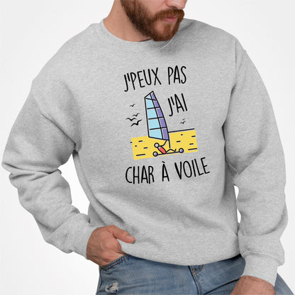 Sweat Adulte J'peux pas j'ai char à voile