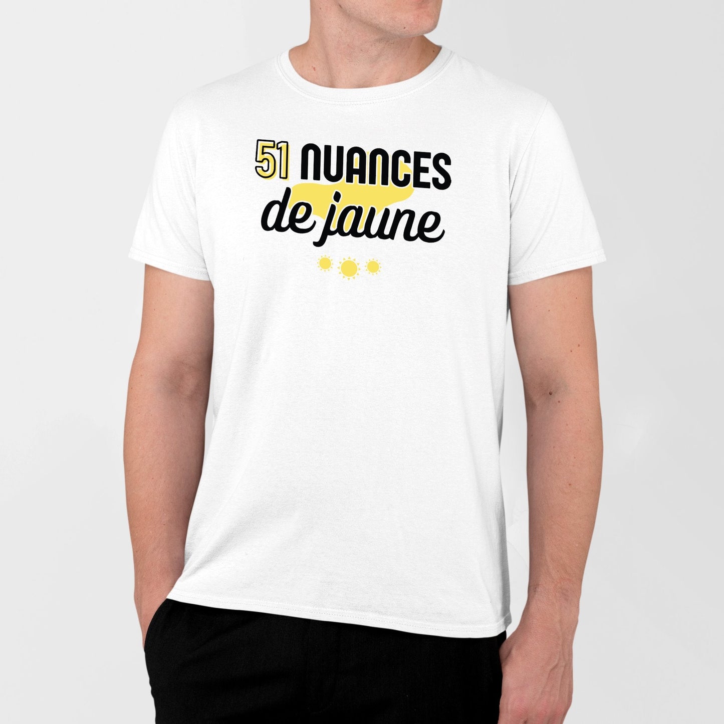 T-Shirt Homme 51 nuances de jaune