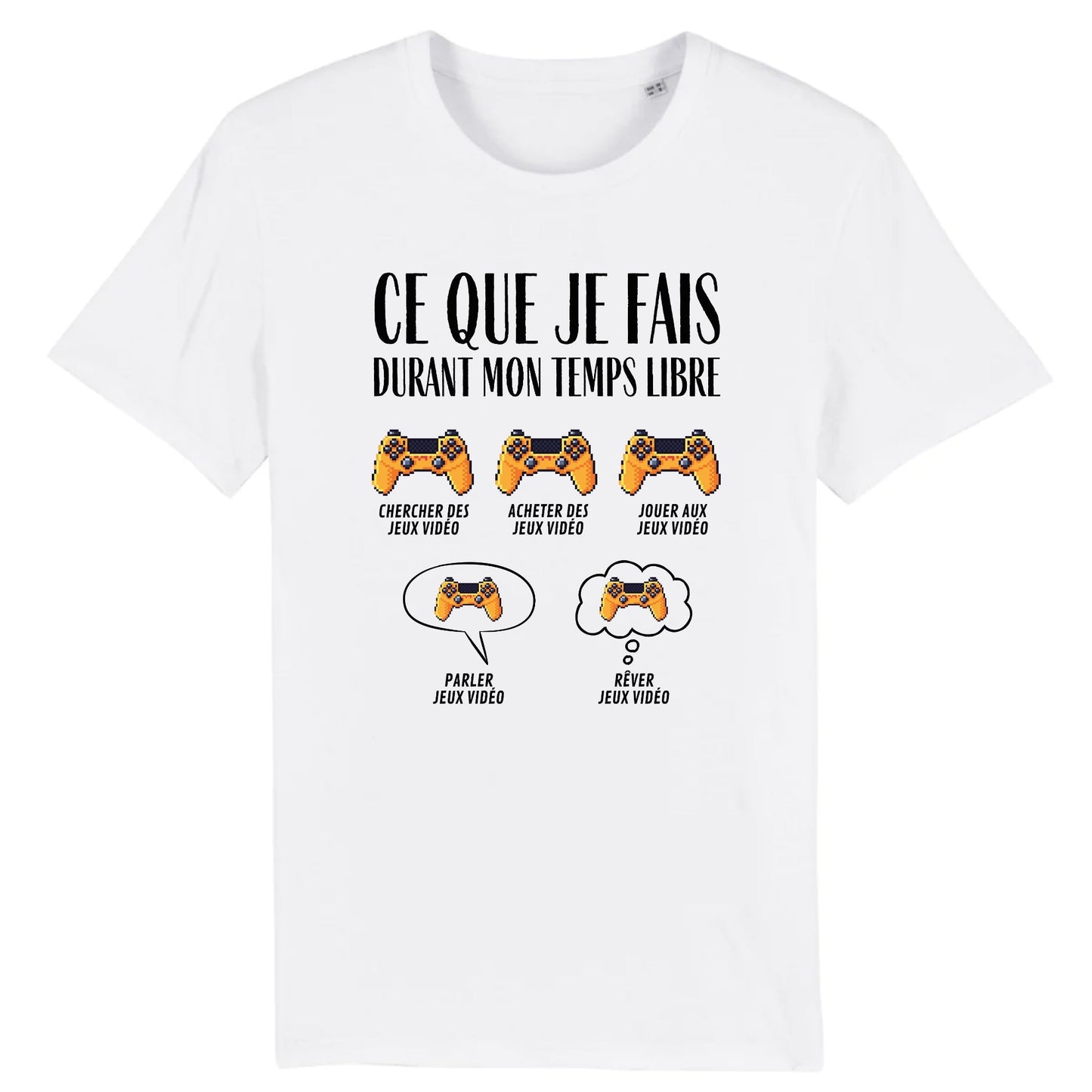 T-Shirt Homme Ce que je fais durant mon temps libre Jeux vidéo