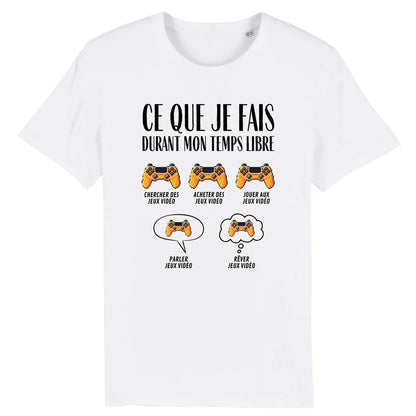 T-Shirt Homme Ce que je fais durant mon temps libre Jeux vidéo