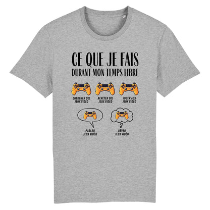 T-Shirt Homme Ce que je fais durant mon temps libre Jeux vidéo