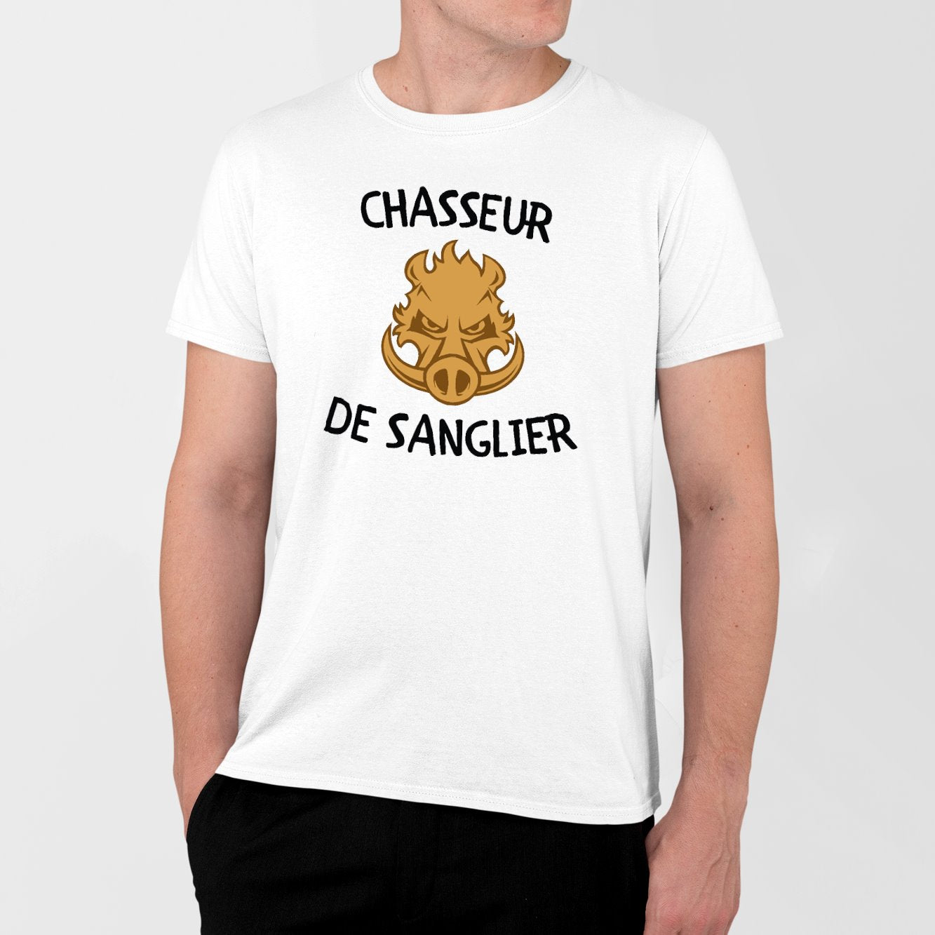 T-Shirt Homme Chasseur de sanglier