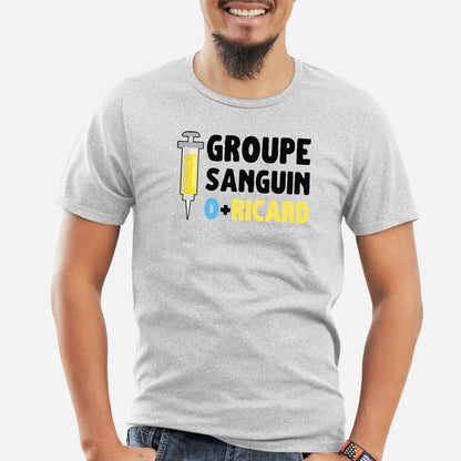 T-Shirt Homme Groupe sanguin O + Ricard