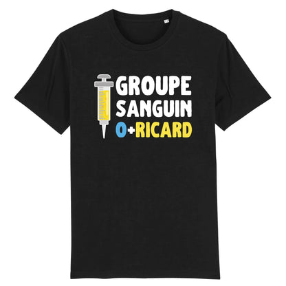 T-Shirt Homme Groupe sanguin O + Ricard