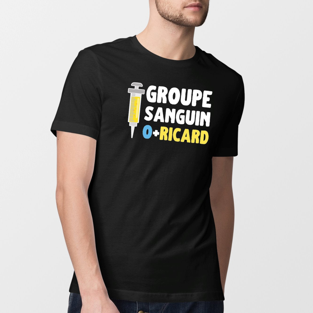 T-Shirt Homme Groupe sanguin O + Ricard