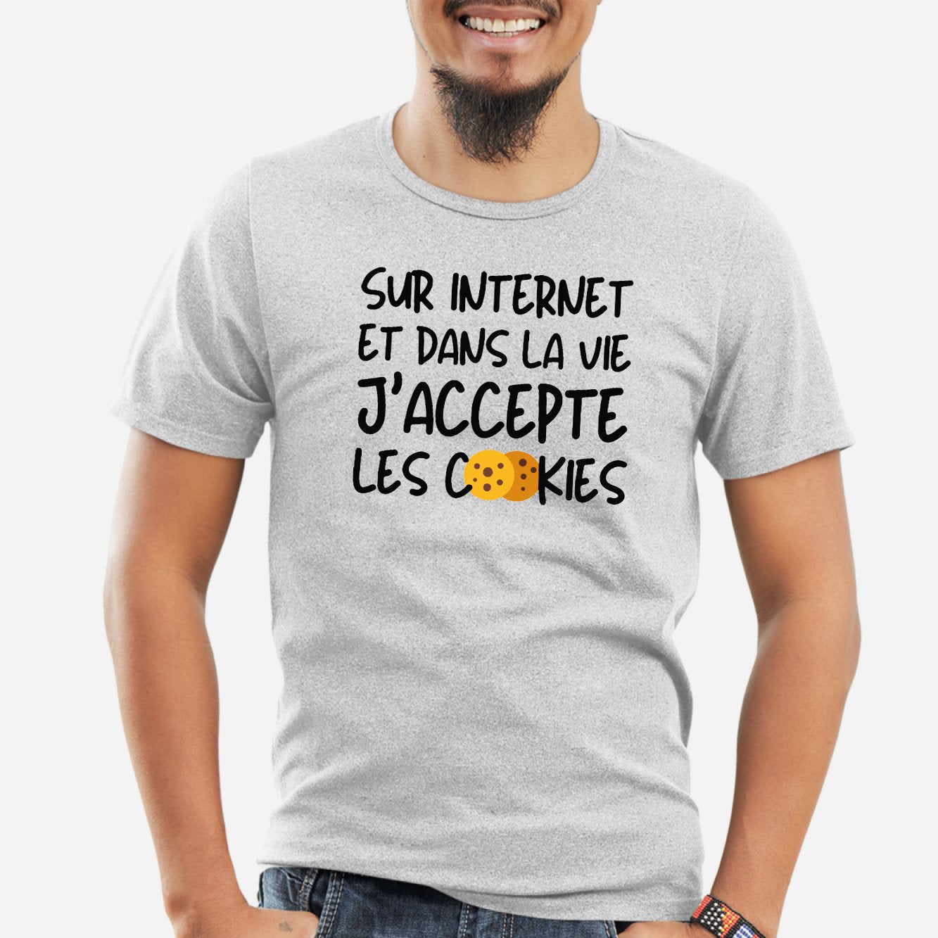 T-Shirt Homme J'accepte les cookies