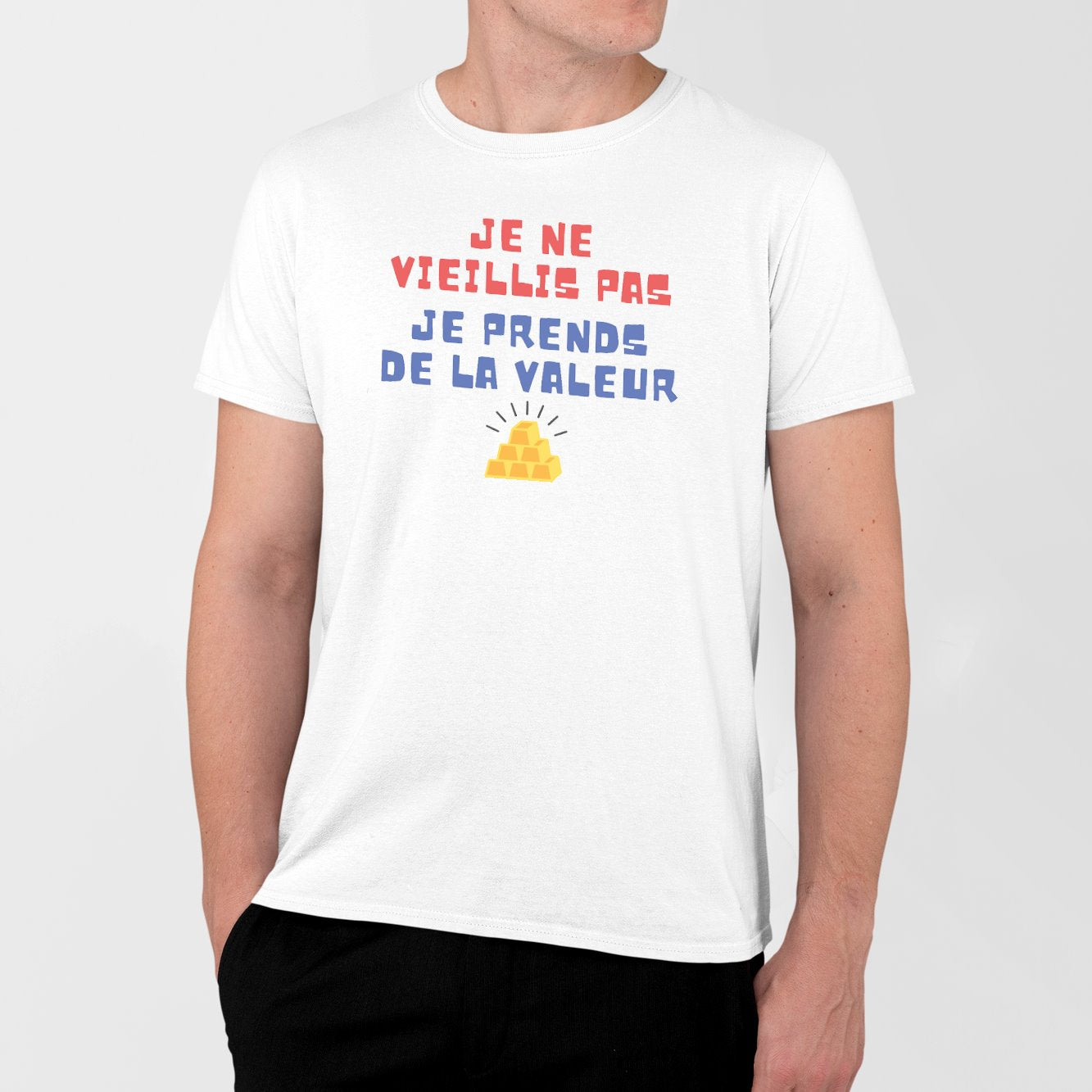 T-Shirt Homme Je ne vieillis pas je prends de la valeur