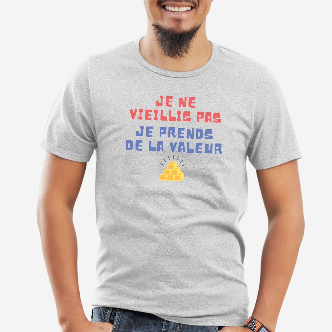 T-Shirt Homme Je ne vieillis pas je prends de la valeur