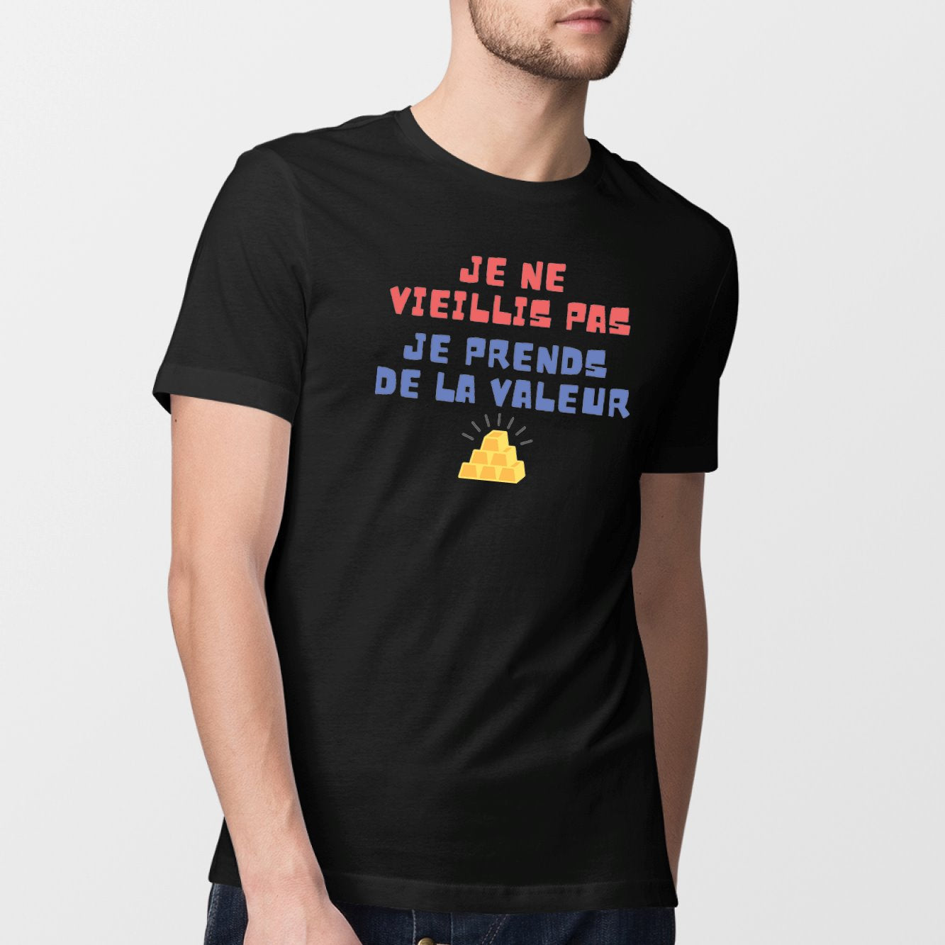 T-Shirt Homme Je ne vieillis pas je prends de la valeur