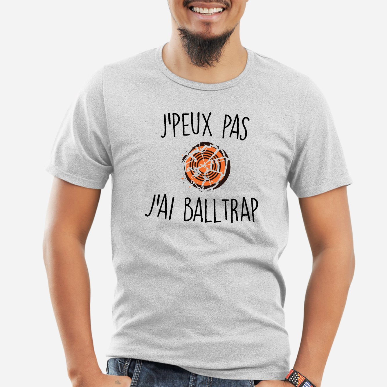 T-Shirt Homme J'peux pas j'ai ball-trap